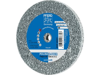 126539 44691621 polinox verpresstes vlies rad pner w 75x6x6 mm weich a grob fur finish