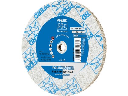 44691222 | Brúsny kotúč PNER-MH 75x6x6 mm, stredne tvrdý, A jemné, POLINOX