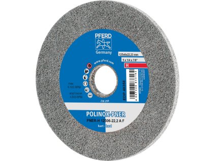 44691052 | Brúsny kotúč PNER-H 125x6x22,23 mm, tvrdý, A jemné, POLINOX
