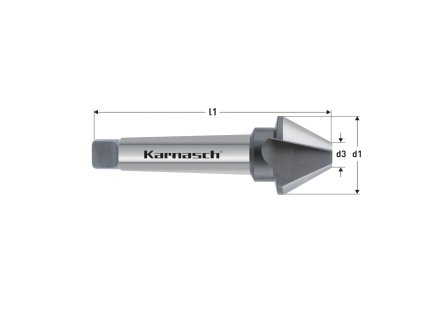 4040350630 | HSS-XE Kegel- und Entgratsenker DIN 334 Form D 60 Grad, Morsekonus 63,0x20,0-190,0 mm, MK4
