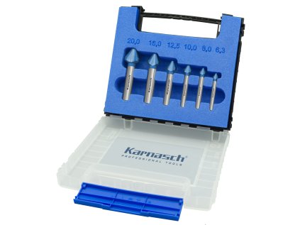 403090050 | Set HSS-XE + BLUE-TEC beschichtete Kegelsenker 120 Grad 6,3-8,3-10,4-12,4-16,5-20,5 mm