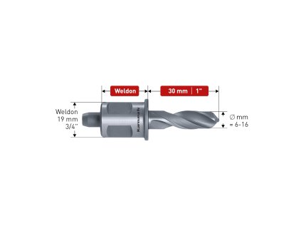 2017100135 | Spiralbohrer DRILL-LINE 30, 13,5 mm, WELDON 19