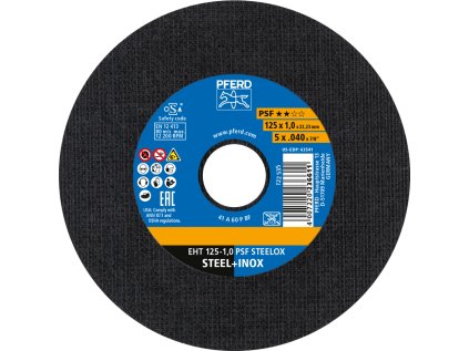 61721100 | Rezný kotúč 125 x 1,0 x 22,23 mm, PSF STEELOX
