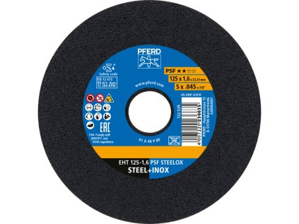61721121 | Trennscheibe 125 x 1,6 x 22,23 mm, PSF STEELOX