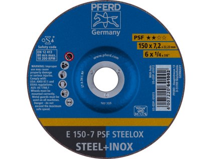 62015640 | Schleifscheibe 150 x 7,2 x 22,23 mm, PSF STEELOX