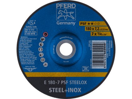 62017640 | Schleifscheibe 180 x 7,2 x 22,23 mm, PSF STEELOX