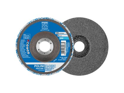 44690723 | POLINOX verpresste Vlies-Disc PNER-MW 125 x 13 x 22,23 mm, Mittelweich SIC Fein für Finish