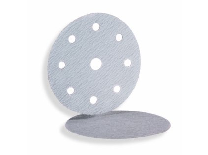 6052876 | Brúsny výsek na suchý zips s otvormi 125 x 18 mm, 8x / priemer 90 mm, VC 151-Longlife, velour, korund / papier / umelá živica+Stearat Z240