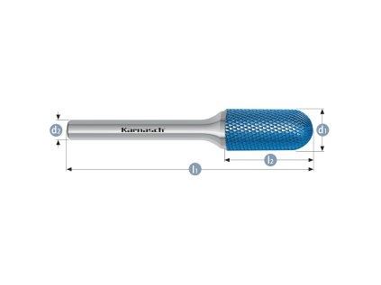116082070 | C (WRC) - Hartmetall-Frässtift, Walzenrundform HP-11-MICRO 12,0x25-6x70 mm, beschichtet