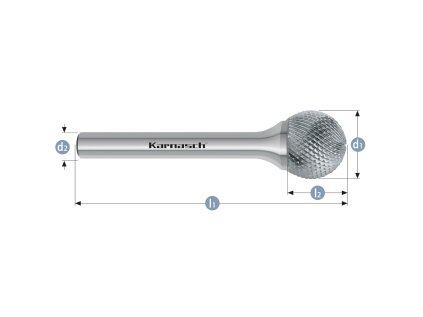 114083070 | D (KUD) - KugelFrässtift HP-11-MICRO 10,0x8-6x54 mm, unbeschichtet