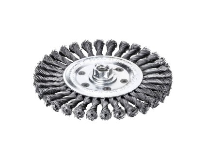 474217 | Rundbürste gezopft, Stahldraht STH glatt 0,50, Drm 150x14xM14x2,0 mm