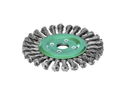 474811 | Rundbürste gezopft, Stahldraht rostfrei ROH, glatt 0,50, Drm 150x14x22,2 mm