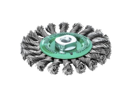 474817 | Rundbürste gezopft, Stahldraht rostfrei ROH, glatt 0,50, Drm 150x14xM14x2,0 mm