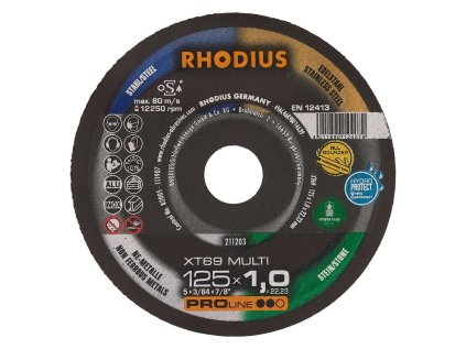 211211 | Trennscheibe 125 x 1,0 x 22,23 mm, XT69 MULTI - Packung 10 Stück