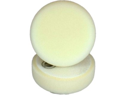 6128471 | Leštiaca hubka 80 x 25 mm, s velúrom, Brilliance hladká, rovný tvar, zaoblená hrana, biela, tvrdá