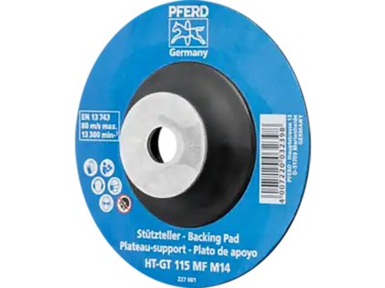 44890200 | Hitzebeständiger Stützteller mit Spannmutter 115 mm x M14, HT-GT