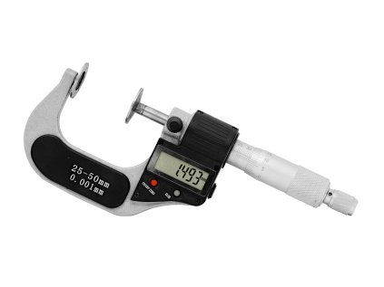 7070-02-025 | Mikrometer strmeňový na ozubené kolesá digitálny presnosť 0,001 mm, 0-25 mm