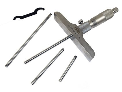 7103 | Mikrometrický hĺbkomer analógový NEx, ČSN 25 1442, DIN 863, analógový, presnosť 0,01 mm, 0-100 mm