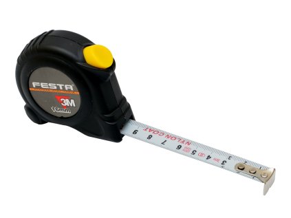 8044-20 | Zvinovací meter Festa automatickou brzdou a pogumovaním, EEC certifikát, 16 mm x 3 m