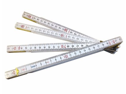 8065 | Skladací drevený meter s kovaním PROFI, ČSN 25 1135, 16 mm x 2 m