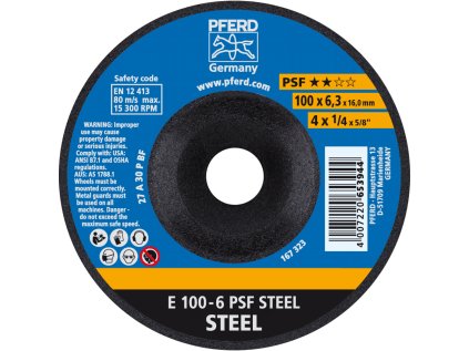 62010634 | Schleifscheibe 100 x 6 x 16,0 mm, PSF STEEL