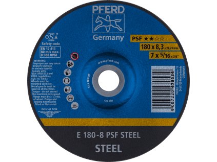62017834 | Schleifscheibe 180 x 8,3 x 22,23 mm, PSF STEEL