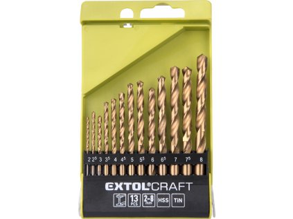 1118A | HSS-TiN-Metallbohrer-Set, Durchmesser 2-8 mm, 13-teilig