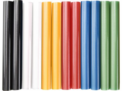 9909 | Tyčinky tavné farebné priemer 11 mm, dĺžka 100 mm - balenie 12 ks