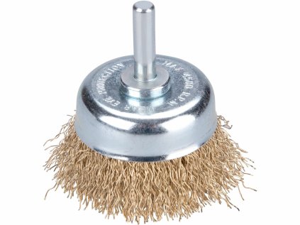 17056 | Flächenbürste mit Schaft 50 mm, Stahldraht vermessingt gewellt 0,3