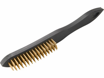 1864 | Handbürste, Kunststoffgriff, 4-reihig, gerader Messingdraht 0,35