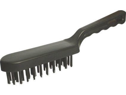800704 | Handbürste, Kunststoffgriff, gebogen, 4-reihig, gerader Stahldraht