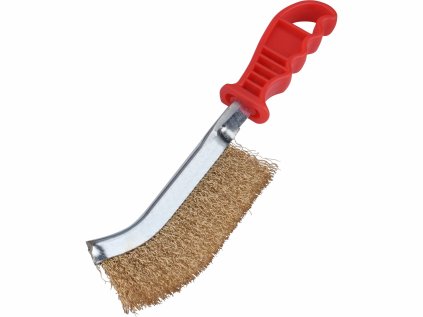 960016 | Universelle Handbürste, Kunststoffgriff, 1-reihig, Stahldraht vermessingt gewellt 0,3 mm