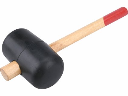 2625 | Kladivo gumené, čierne, drevená násada 85 mm