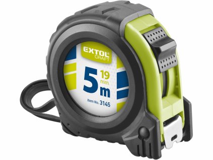 3145 | Zvinovací meter, pogumovaný s brzdou šírka pásu 19 mm, dĺžka 5 m