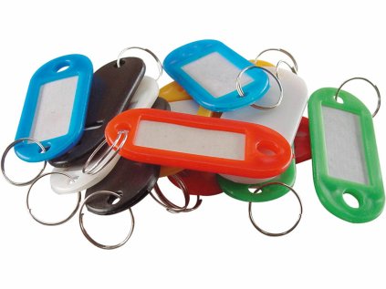 9398 | Visačky na kľúče s oceľovým krúžkom, popisovateľné bal. 10 ks