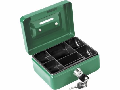 99008 | Pokladnička prenosná oceľová 125 x 90 x 60 mm, 2 kľúče