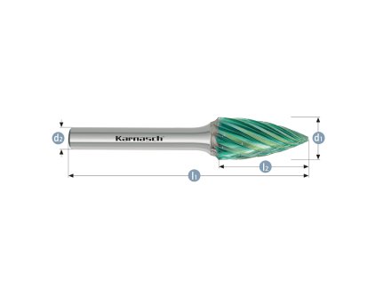 116096040 | SPG (G) Spitzbogen Frässtift HP-3 PRO 12x25x6-70 mm, beschichtet