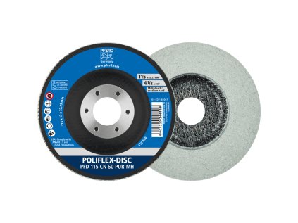 41130106 | Poliflex Disc PFD 115x14x22,23 mm, SiC 60, Bindung PUR Mittelhart