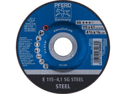 62211436 | Schleifscheibe 115 x 4,1 x 22,23 mm, SG STEEL