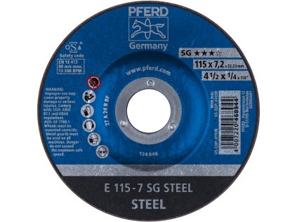 62211626 | Schleifscheibe 115 x 7,2 x 22,23 mm, SG STEEL