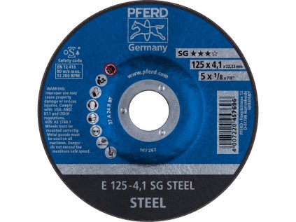 62212426 | Schleifscheibe 125 x 4,1 x 22,23 mm, SG STEEL