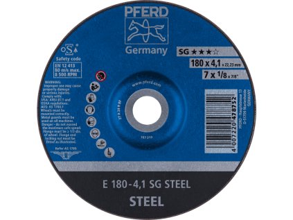 62217426 | Schleifscheibe 180 x 4,1 x 22,23 mm, SG STEEL