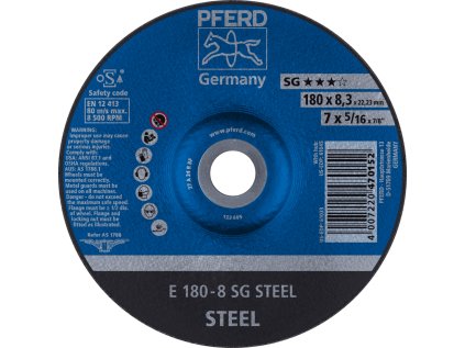 62217826 | Schleifscheibe 180 x 8,3 x 22,23 mm, SG STEEL