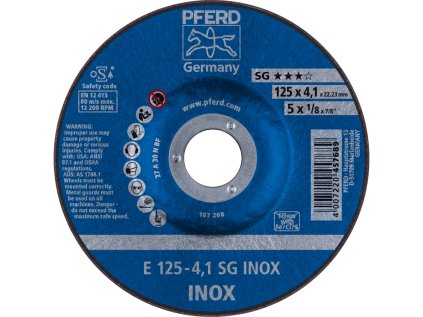 62212423 | Schleifscheibe 125 x 4,1 x 22,23 mm, SG INOX