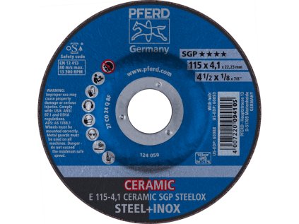 62100115 | Schleifscheibe 115 x 4,1 x 22,23 mm, CERAMIC SGP STEELOX