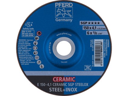 62100150 | Schleifscheibe 150 x 4,1 x 22,23 mm, CERAMIC SGP STEELOX
