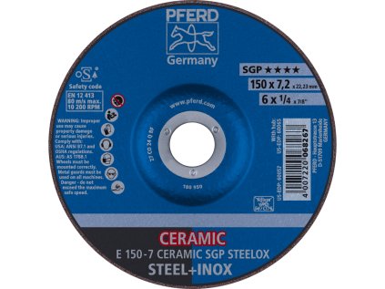 69901759 | Schleifscheibe 150 x 7,2 x 22,23 mm, CERAMIC SGP STEELOX