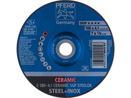 62100180 | Schleifscheibe 180 x 4,1 x 22,23 mm, CERAMIC SGP STEELOX
