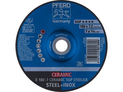 62217300 | Schleifscheibe 180 x 7,2 x 22,23 mm, CERAMIC SGP STEELOX