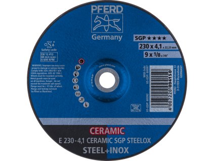 62100230 | Schleifscheibe 230 x 4,1 x 22,23 mm, CERAMIC SGP STEELOX